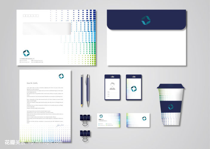 蓝色色块渐变元素在企业形象设计中的应用与价值